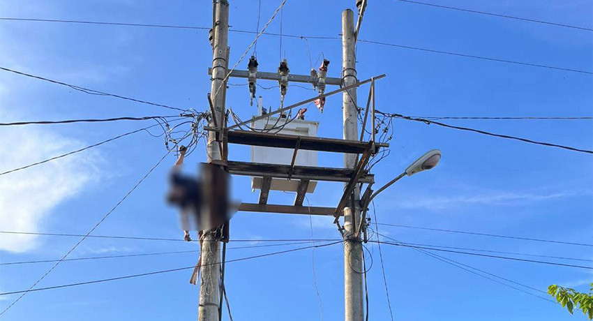 Nekat Curi Kabel, Petugas PLN Tewas Tergantung di Tiang Listrik di Sergai