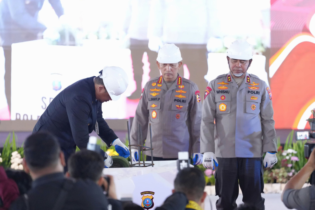 Bobby Nasution Dampingi Kapolri Groundbreaking 29 Dapur SPPG Jajaran Polda Sumut