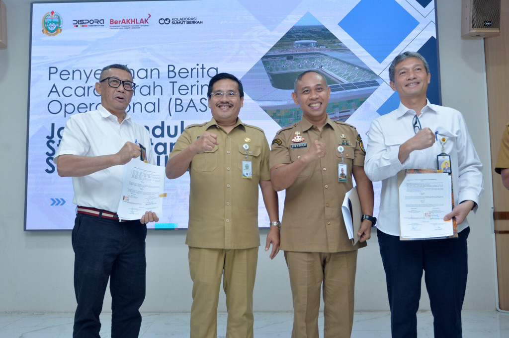 Jalan Pendukung Stadion Utama Sumut Diserahkan ke Pemprov Sumut