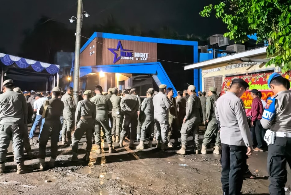 300 Personel Gabungan Dikerahkan Tutup Tempat Hiburan Blue Night