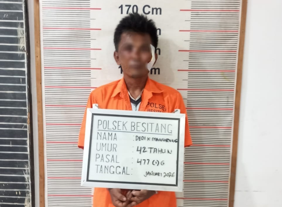 Polsek Besitang Amankan Pelaku Pencurian Sepeda Motor di Desa Halaban