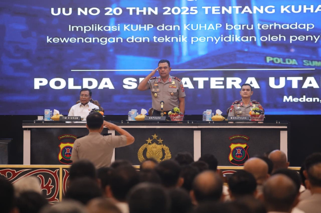 Sosialisasi KUHP dan KUHAP Baru, Kapolda Sumut Tekankan Transformasi Paradigma Penegakan Hukum