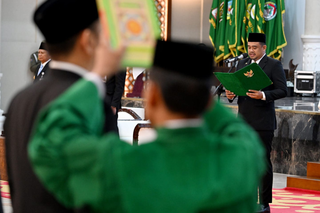 Lantik 308 Pejabat Pemprov Sumut, Bobby  Nasution: Tidak Nyaman Silahkan Mundur