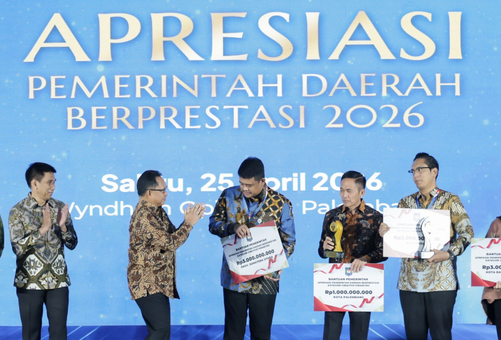 Terobosan Tata Kelola Keuangan, Pemprov Sumut Raih Penghargaan Creative Financing dari Mendagri