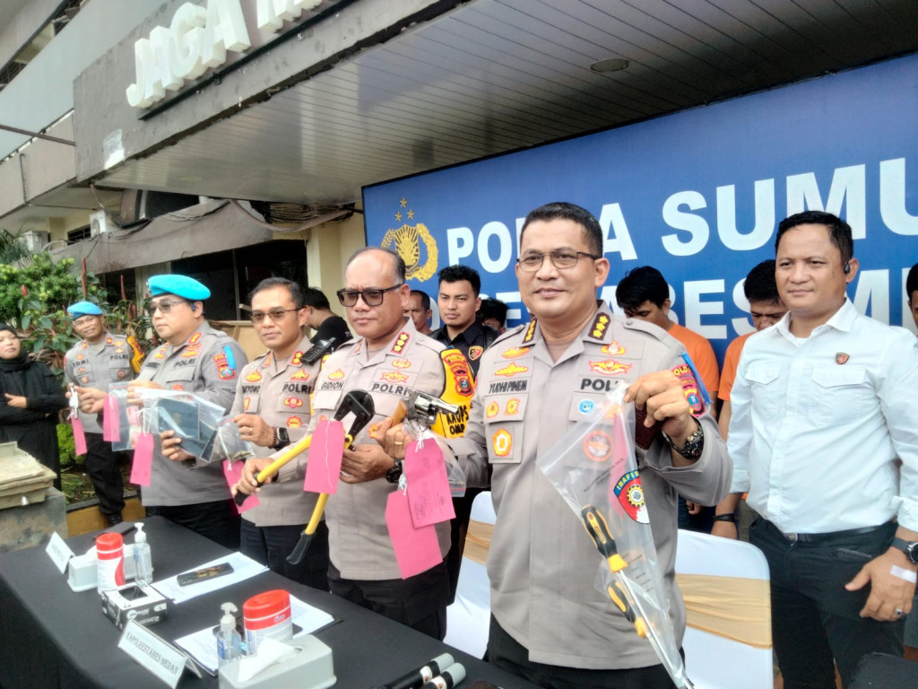 Polda Sumut dan Polrestabes Medan Bongkar Sindikat Pencurian Rumah Mewah Bersenpi Antar Provinsi
