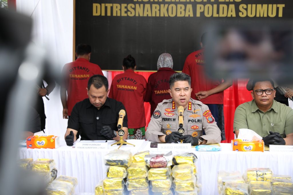 Polda Sumut Gagalkan Peredaran 100 Kg Sabu yang Dikemas dalam Bungkus Kopi, 4 Tersangka Ditangkap