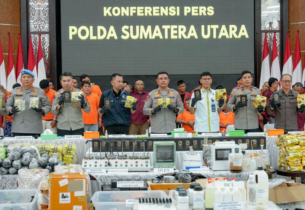Semester I 2025, Polda Sumut Ungkap 3.078 Kasus-Sita 1,6 Ton Lebih Narkoba